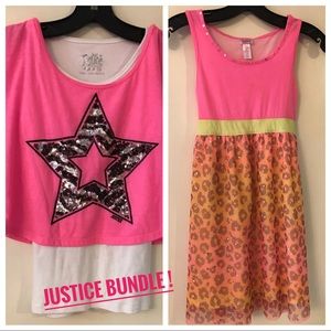 Justice Bundle. One dress. One top. Size 10